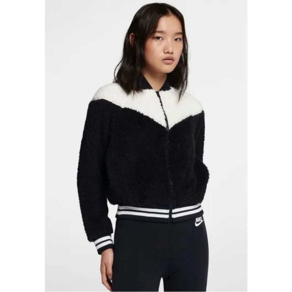 Nike Black and White Bomber Jacket
